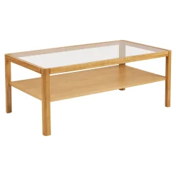 House Nordic Salontafel Lourmarin Eikenfineer Glas Naturel 110cm