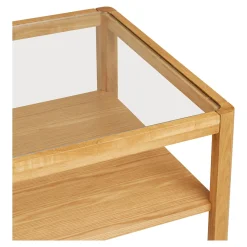 House Nordic Salontafel Lourmarin Eikenfineer Glas Naturel 110cm