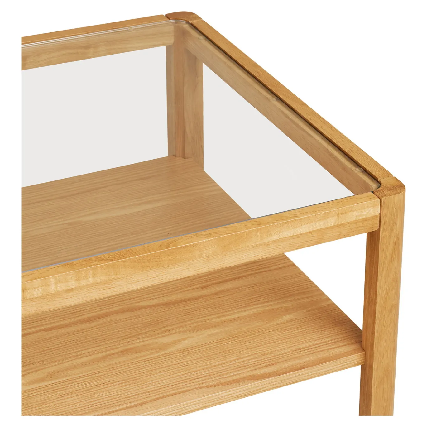 House Nordic Salontafel Lourmarin Eikenfineer Glas Naturel 110cm