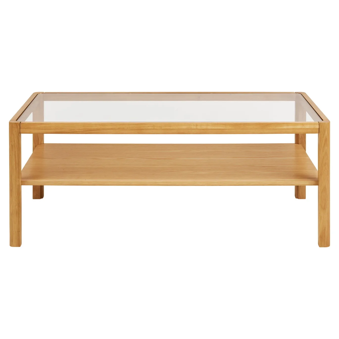 House Nordic Salontafel Lourmarin Eikenfineer Glas Naturel 110cm