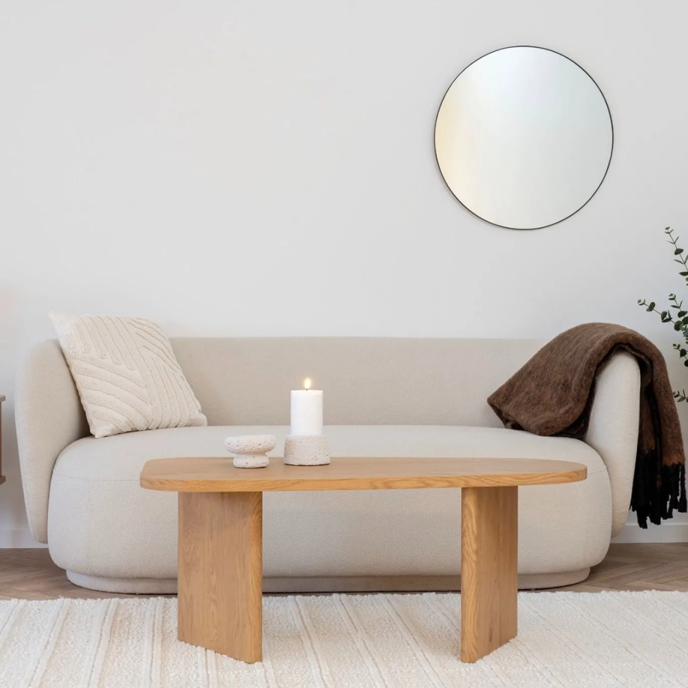 House Nordic Salontafel Melo MDF Naturel 100cm