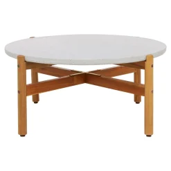 House Nordic Salontafel Terracina Acacia Naturel/Wit Ø84,5cm