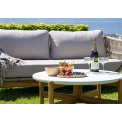 House Nordic Salontafel Terracina Acacia Naturel/Wit Ø84,5cm