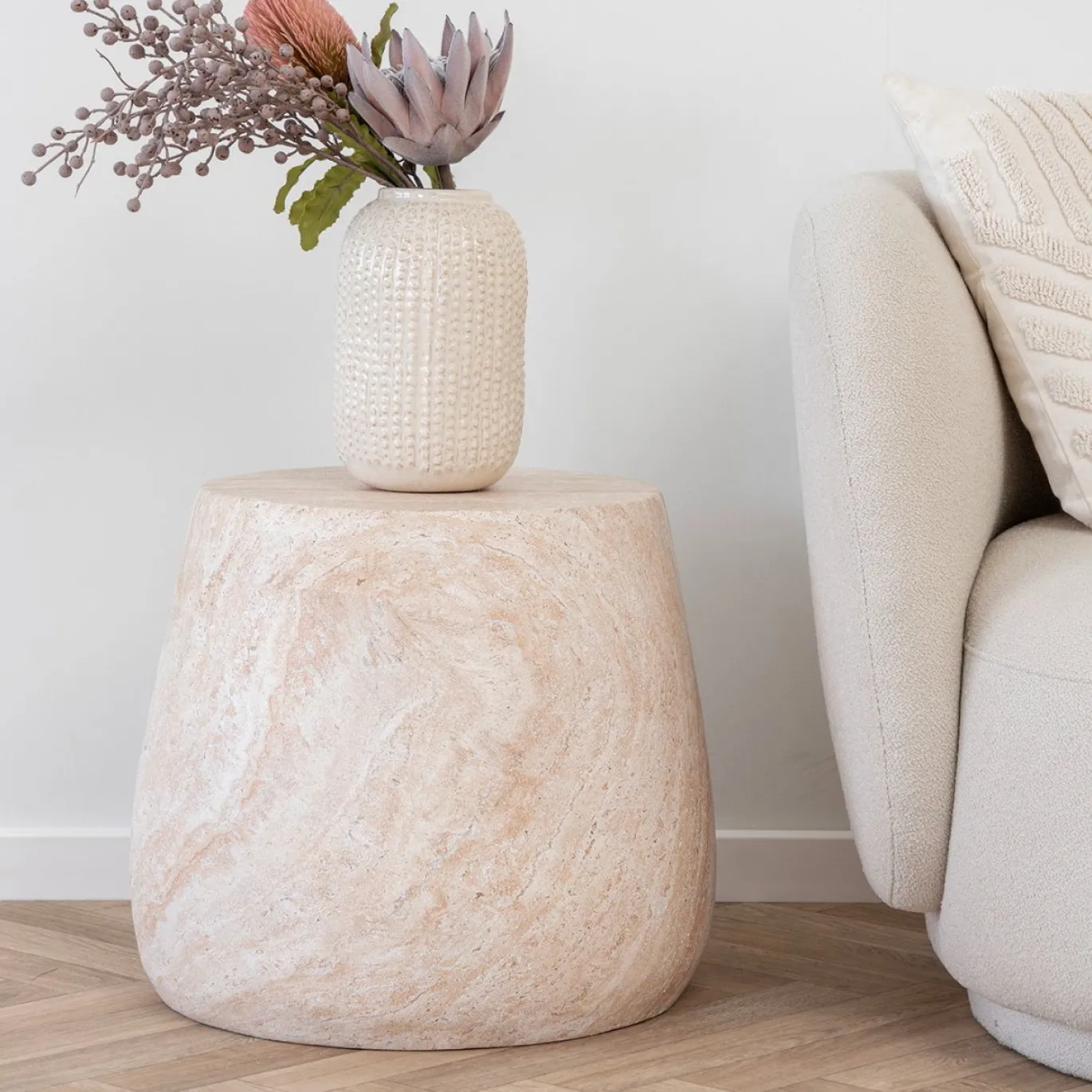House Nordic Sidetable Bonn Naturel Ø47,5cm