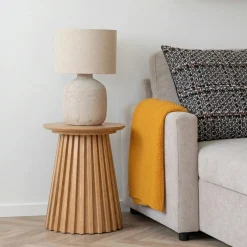 House Nordic Sidetable Osaka Eikenfineer Naturel Ø40x50cm