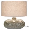 House Nordic Tafellamp Oldham Groen Keramiek met Lampenkap