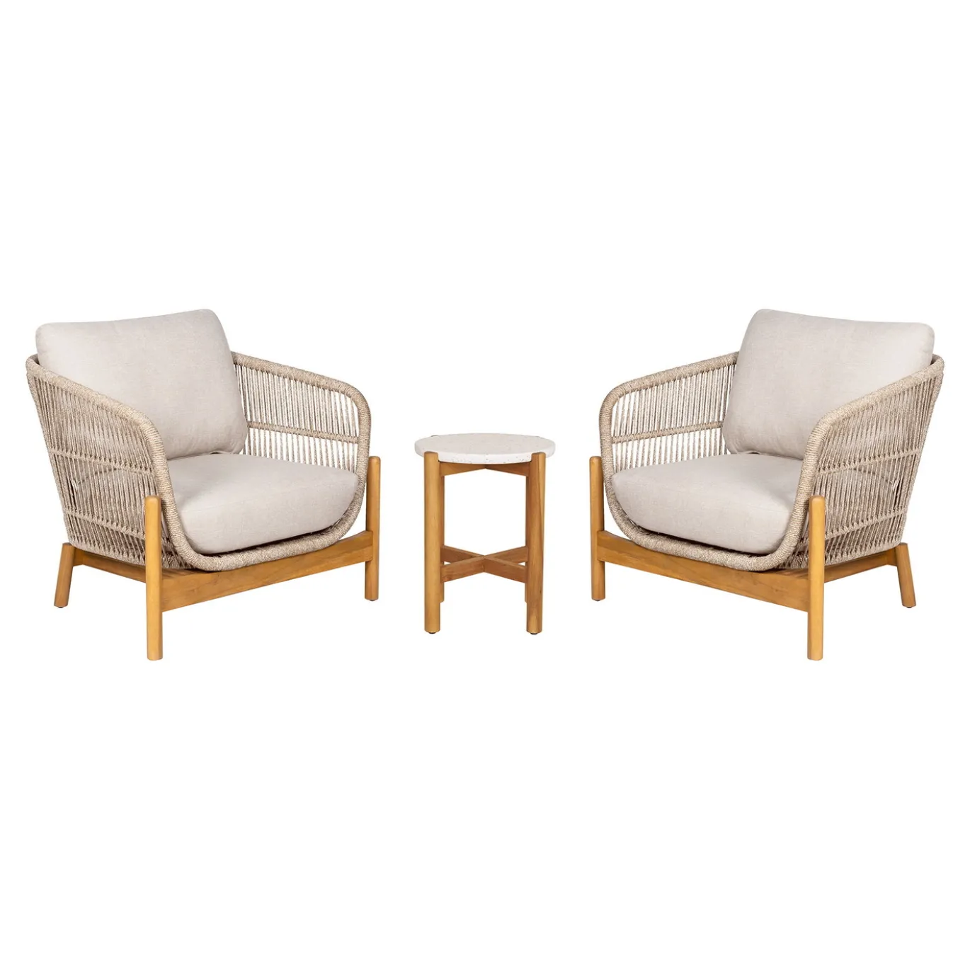 House Nordic Tuinset Terracina 2 Loungestoelen + Bijzettafel