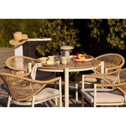 House Nordic Tuintafel Abela Zand/Naturel ø90cm