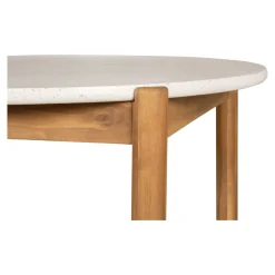 House Nordic Tuintafel Terracina Acacia Naturel/Wit Ø120cm