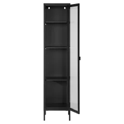 House Nordic Vitrinekast Brisbane Slim Staal Zwart 180cm