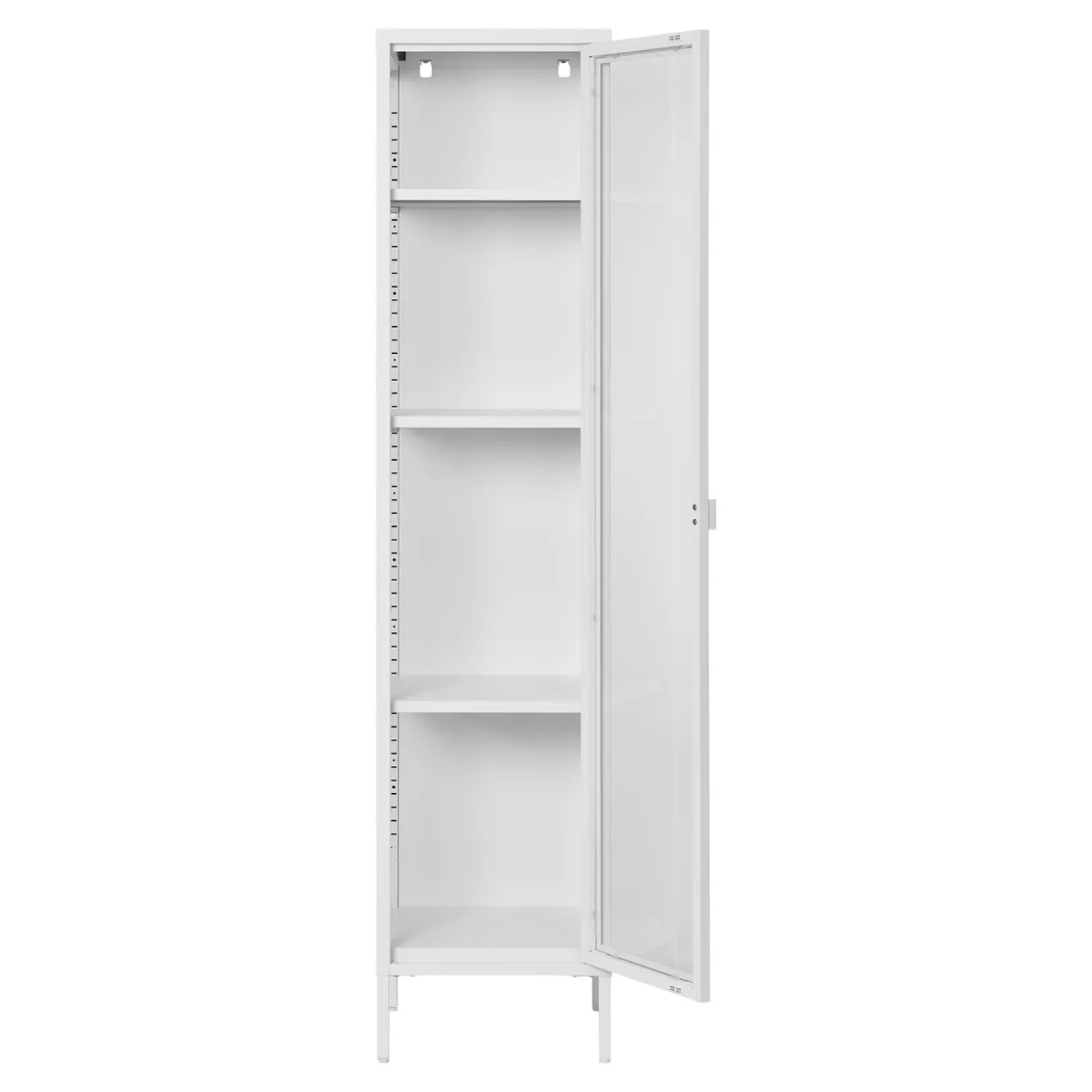 House Nordic Vitrinekast Brisbane Slim Staal Wit 180cm