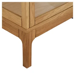 House Nordic Vitrinekast Zamora 1-Deurs Glas Naturel
