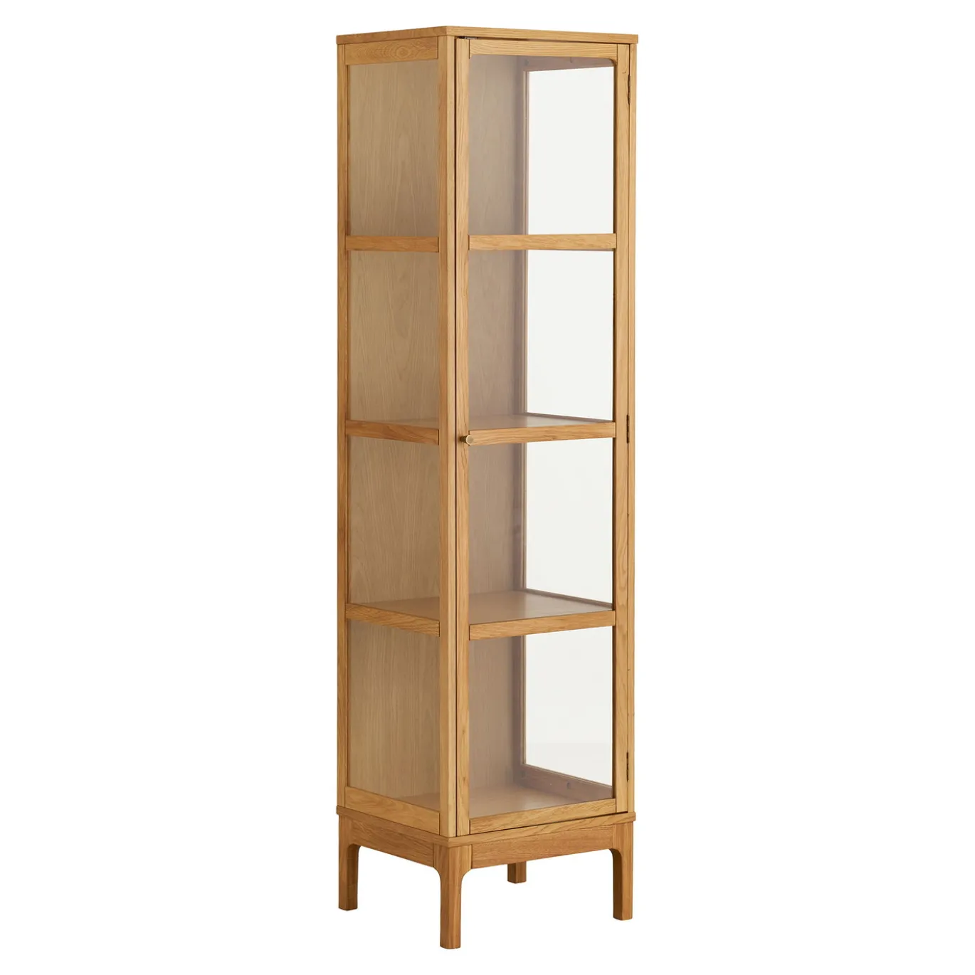 House Nordic Vitrinekast Zamora 1-Deurs Glas Naturel