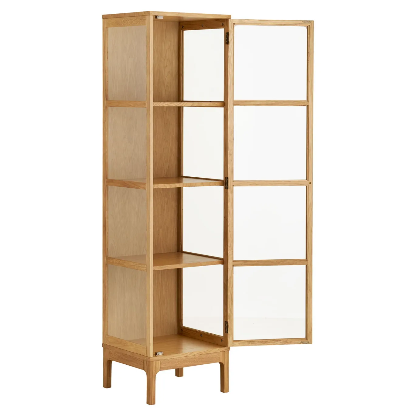 House Nordic Vitrinekast Zamora 1-Deurs Glas Naturel
