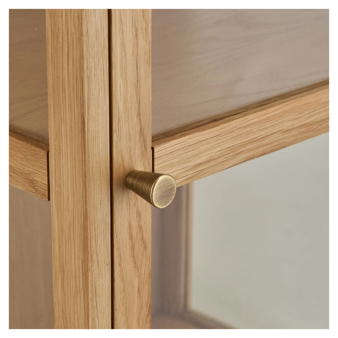 House Nordic Vitrinekast Zamora 1-Deurs Glas Naturel