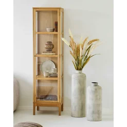 House Nordic Vitrinekast Zamora 1-Deurs Glas Naturel