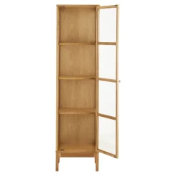 House Nordic Vitrinekast Zamora 1-Deurs Glas Naturel