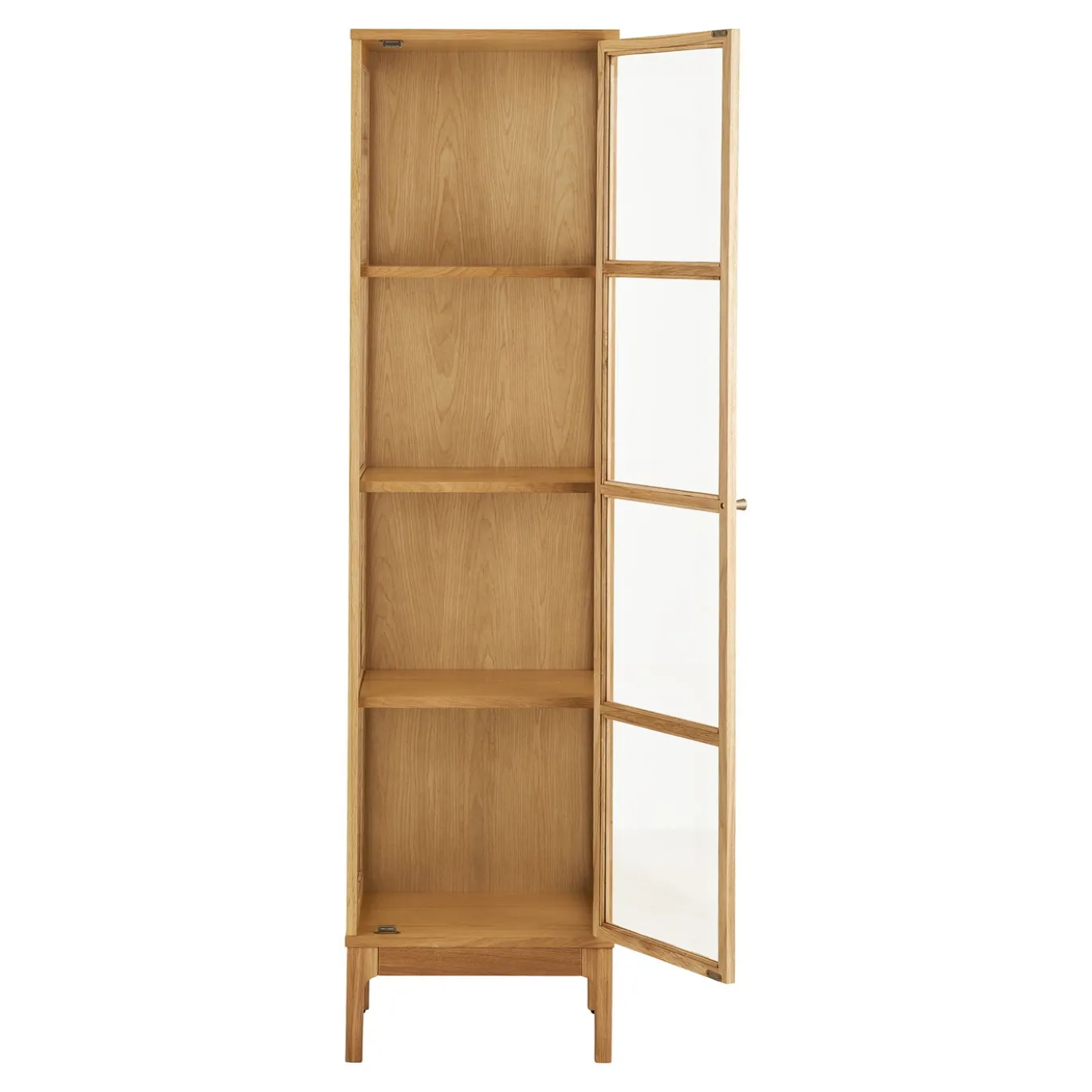 House Nordic Vitrinekast Zamora 1-Deurs Glas Naturel