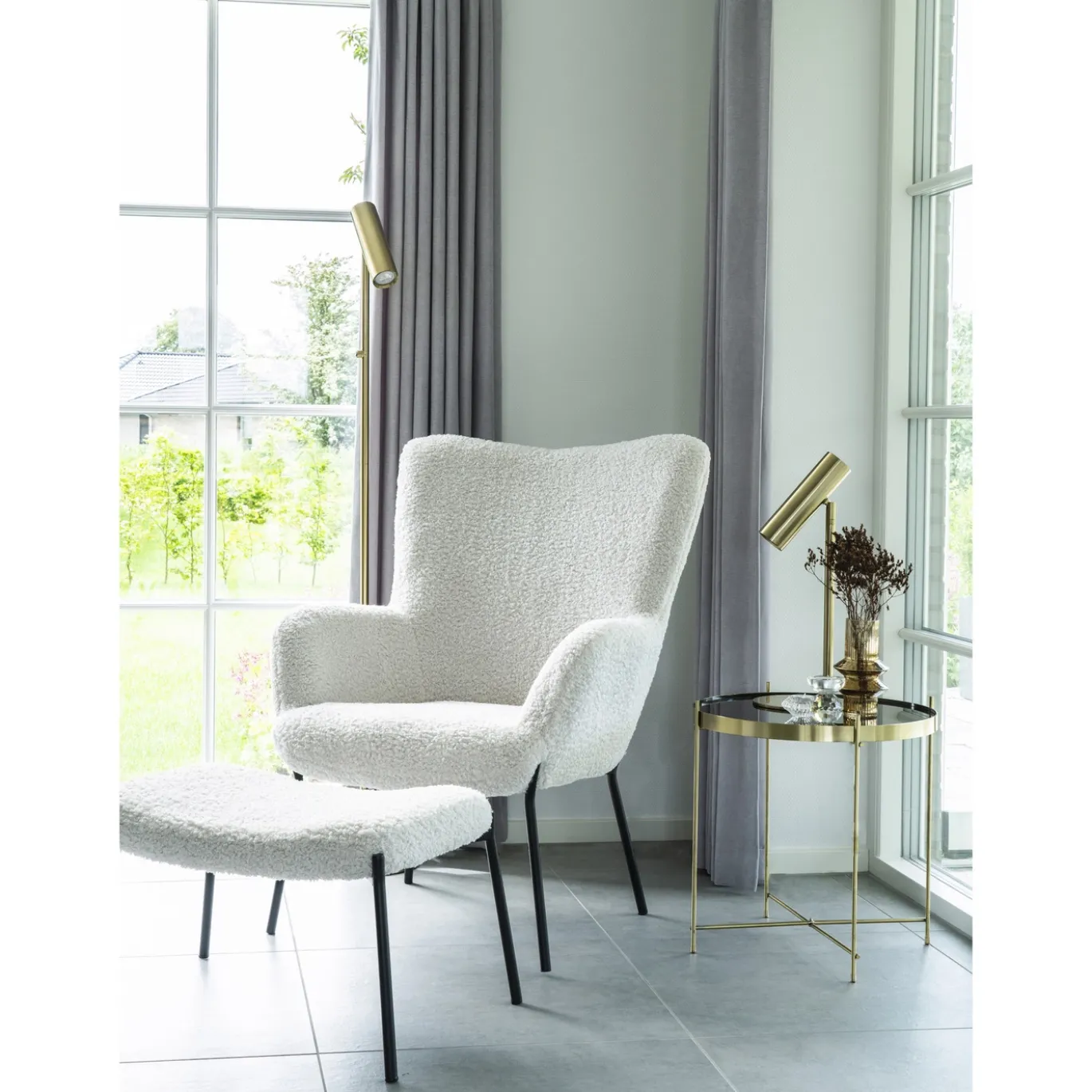 House Nordic Vloerlamp Paris Messing