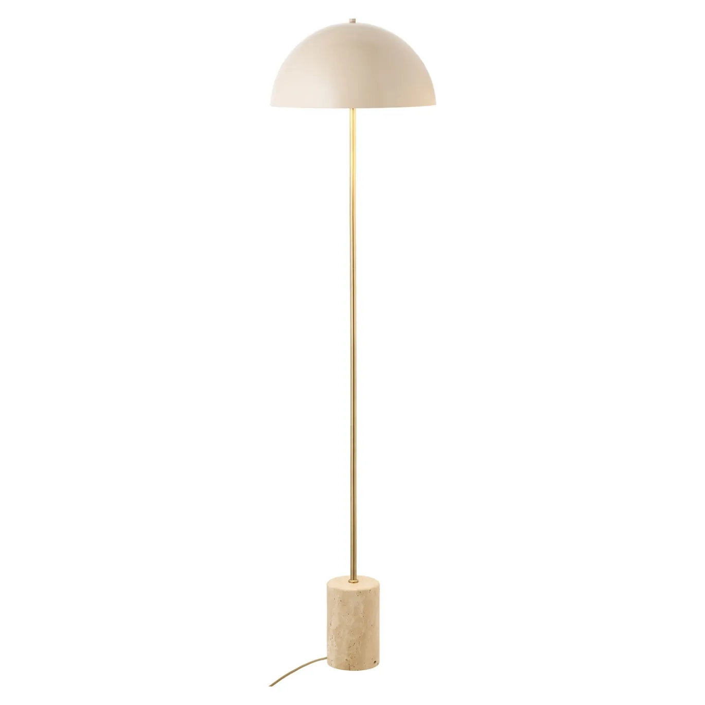 House Nordic Vloerlamp Sheffield Marmer/Metaal Beige