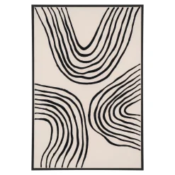 House Nordic Wanddecoratie Canvas Lipari B MDF Zwart/Beige