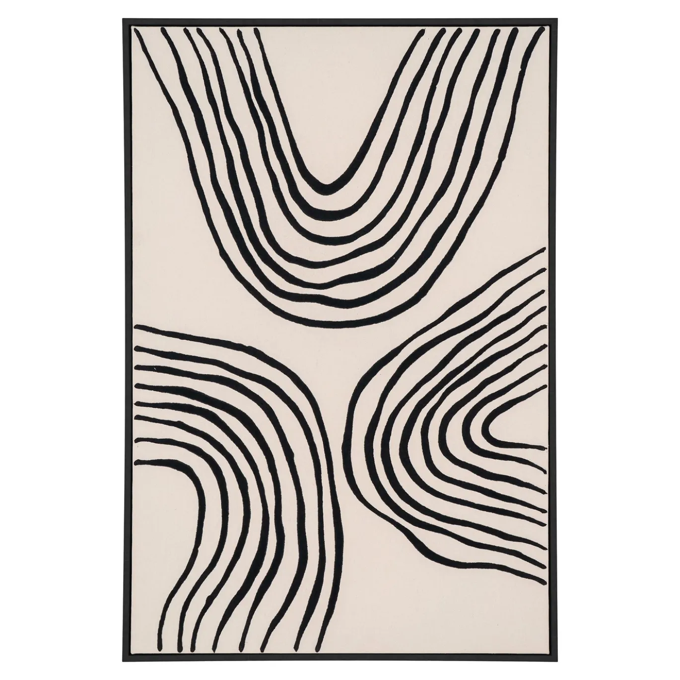 House Nordic Wanddecoratie Canvas Lipari B MDF Zwart/Beige