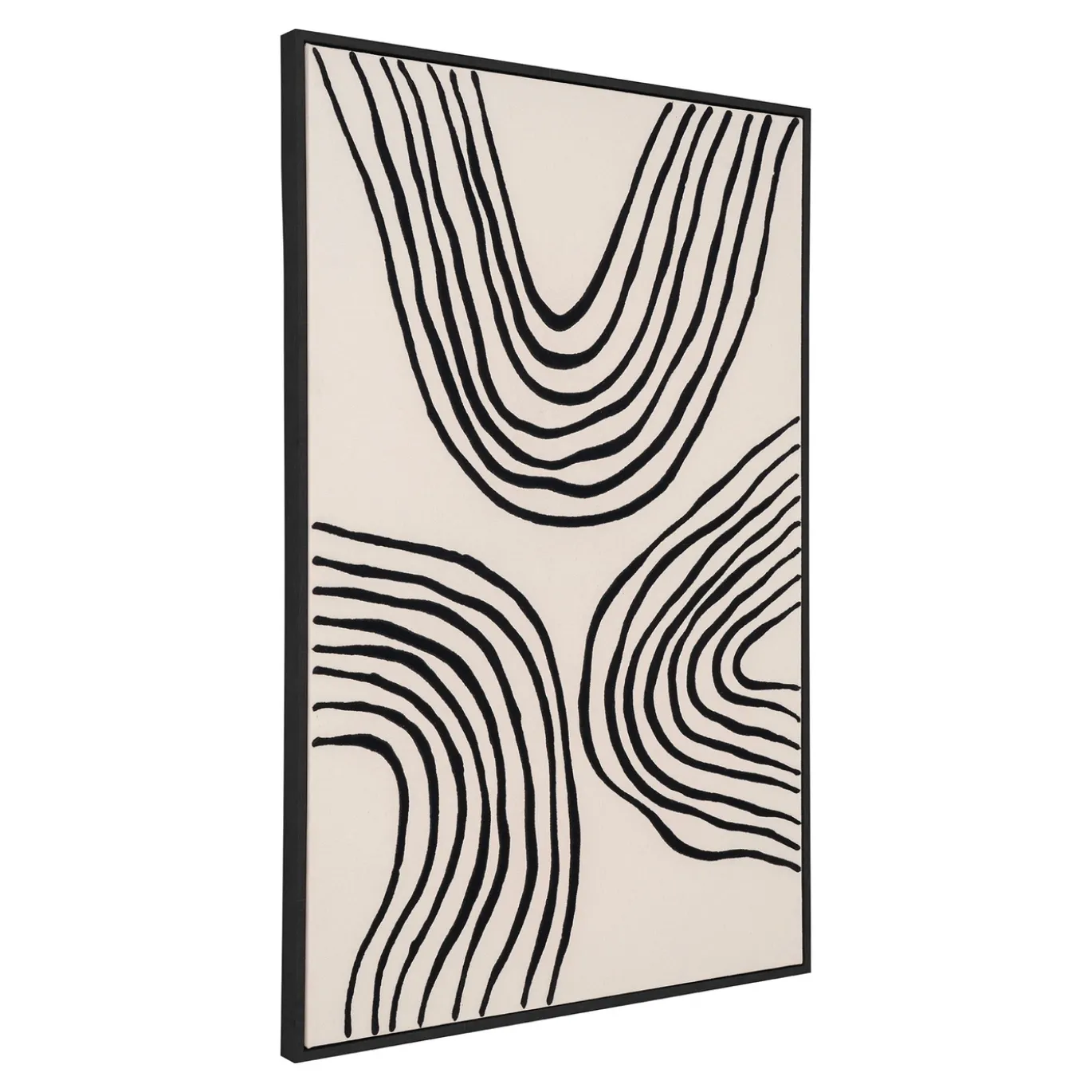 House Nordic Wanddecoratie Canvas Lipari B MDF Zwart/Beige