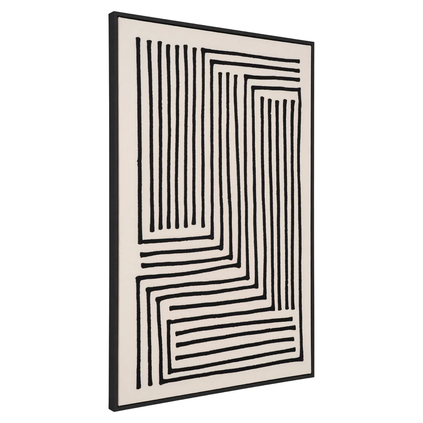 House Nordic Wanddecoratie Canvas Lipari C MDF Zwart/Beige