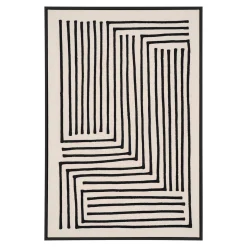 House Nordic Wanddecoratie Canvas Lipari C MDF Zwart/Beige