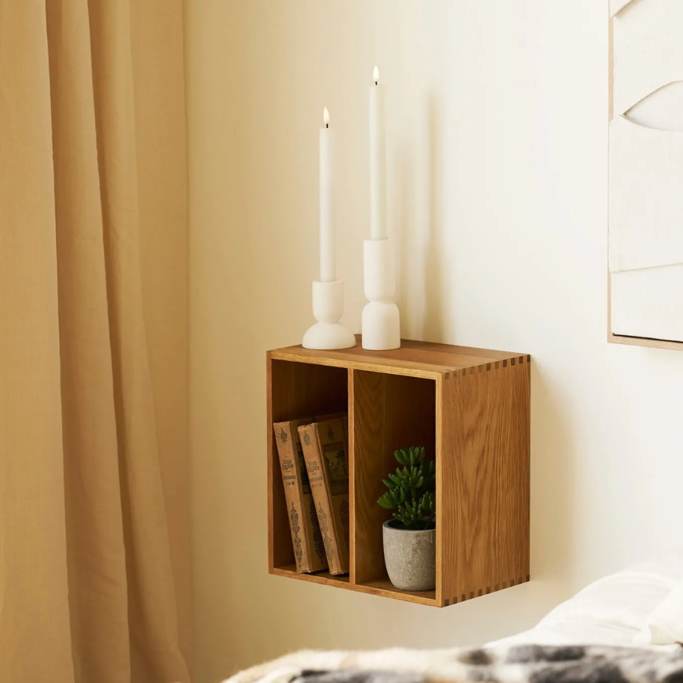 House Nordic Wandkastje Townsville Naturel Met Vakken 30x30cm
