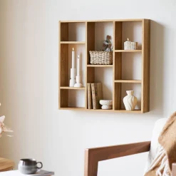 House Nordic Wandkastje Townsville Naturel 70x70cm
