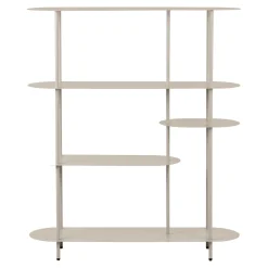 House Nordic Wandkast Rieti 5-Planken Metaal Zand 139cm