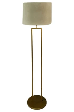 HSM Collection Ronde Lampenkap 42cm Warmgrijs Velvet