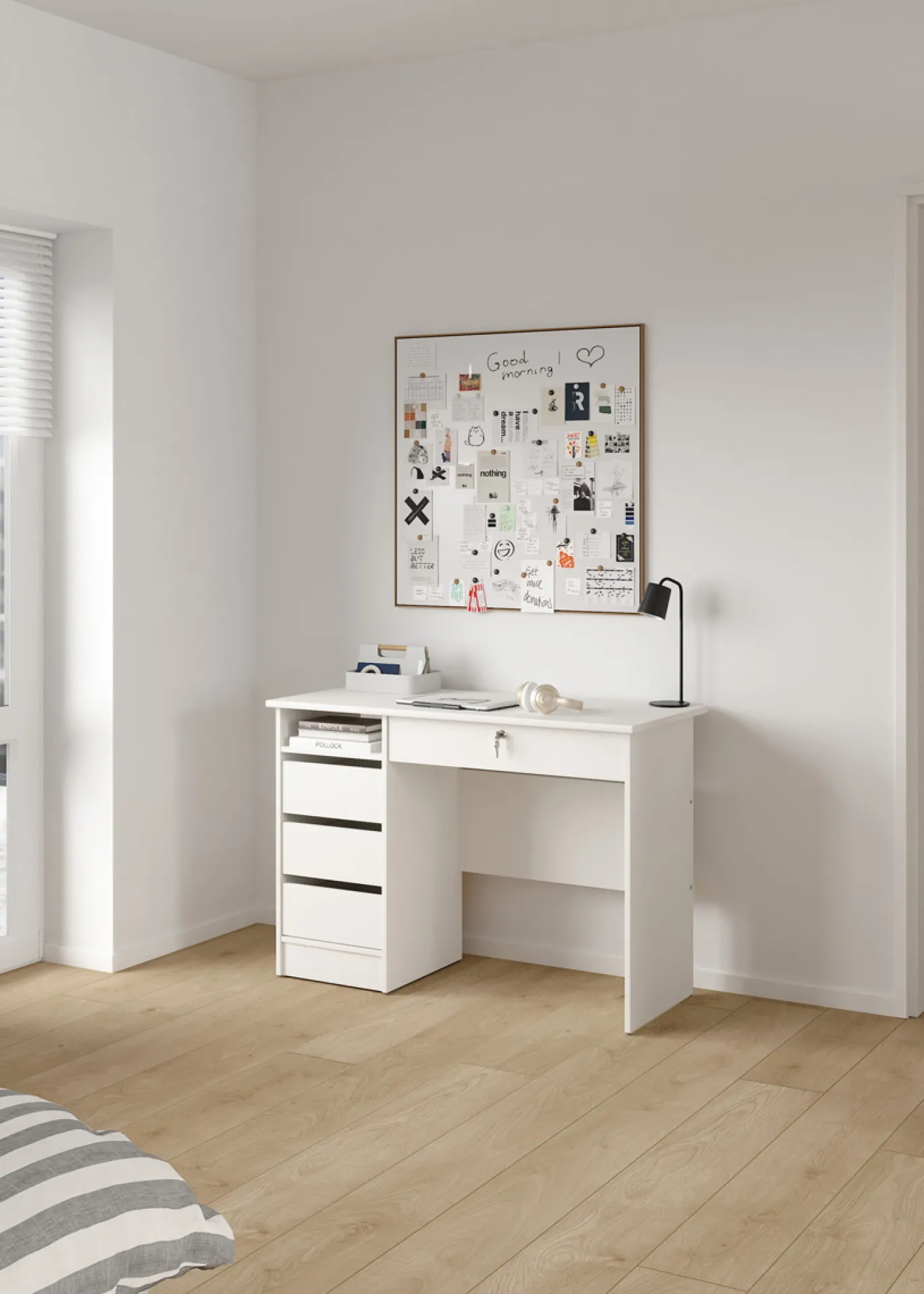 Kantoorbureau Function Plus Wit Met Lade - Giga Living