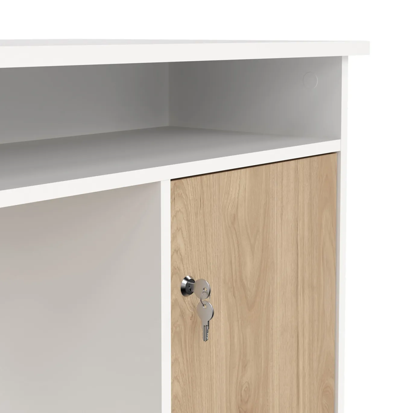 Kantoorbureau Function Plus Wit Jackson Hickory - Giga Living