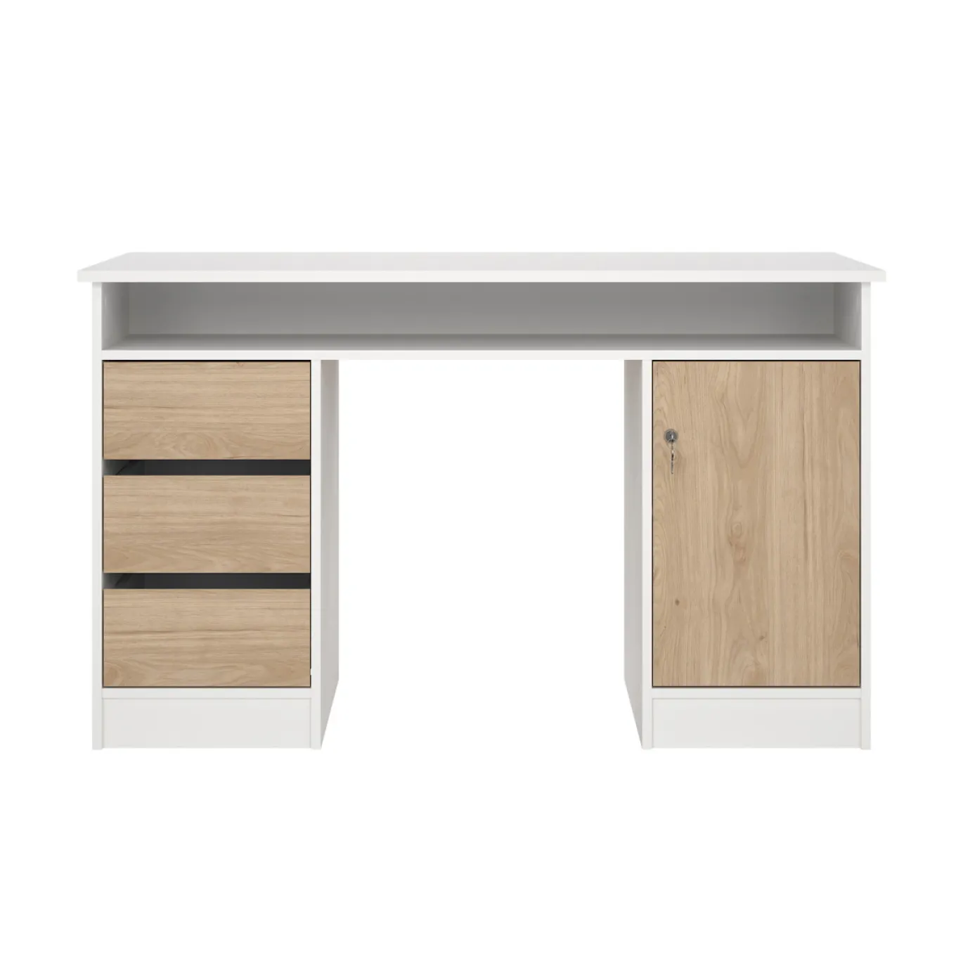 Kantoorbureau Function Plus Wit Jackson Hickory - Giga Living