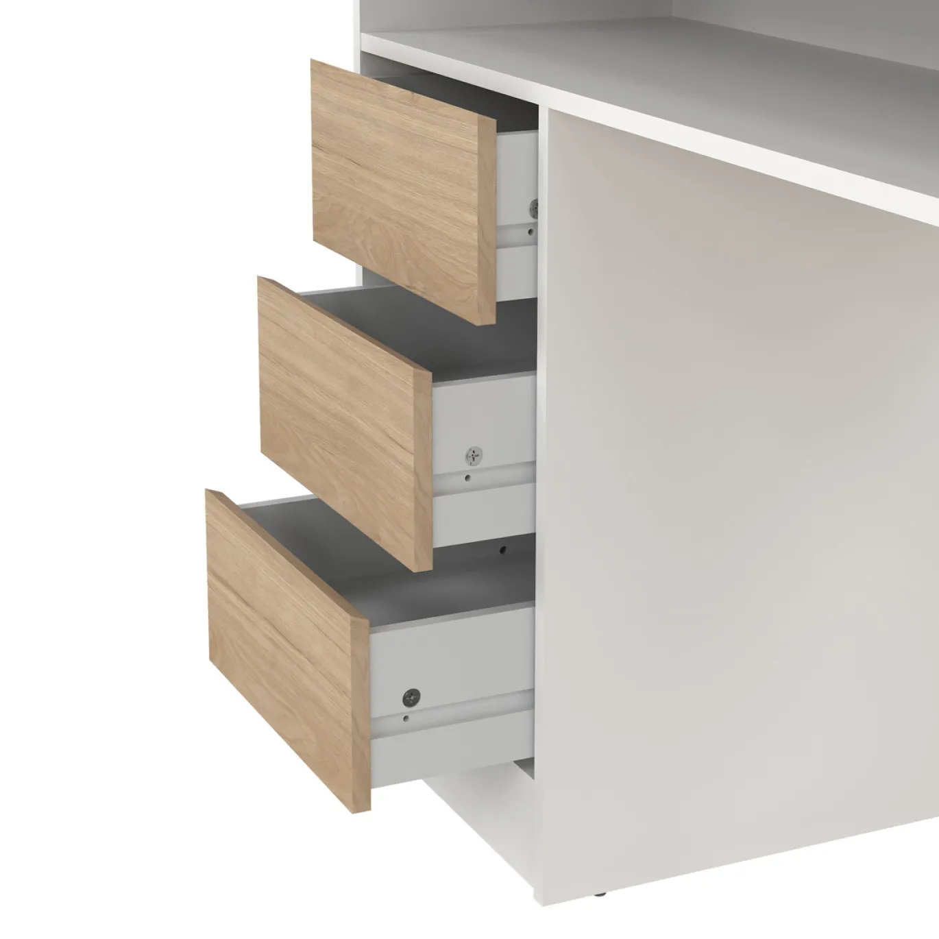 Kantoorbureau Function Plus Wit Jackson Hickory - Giga Living