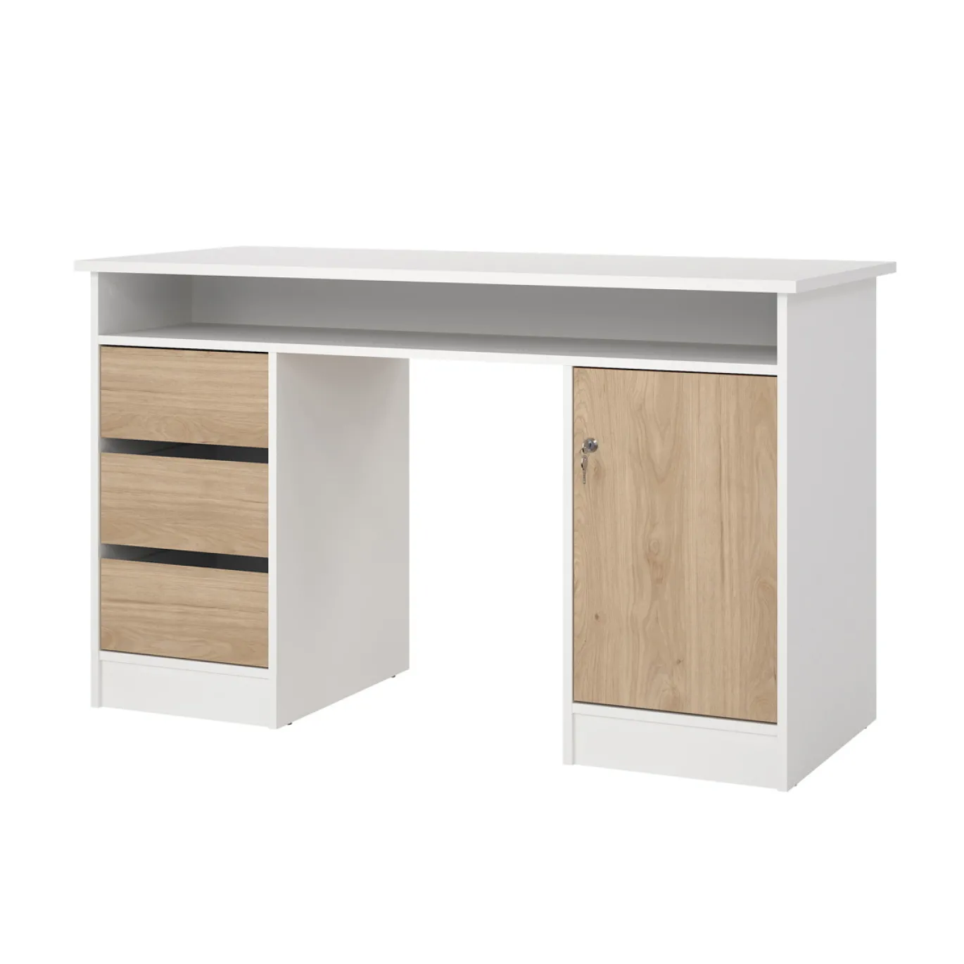 Kantoorbureau Function Plus Wit Jackson Hickory - Giga Living
