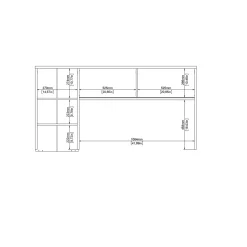 Kantoorbureau Function Plus Jackson Hickory 1-schuifdeur - Giga Living