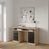 Kantoorbureau Function Plus Zwart/Naturel - Giga Living