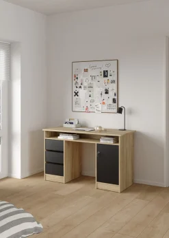 Kantoorbureau Function Plus Zwart/Naturel - Giga Living