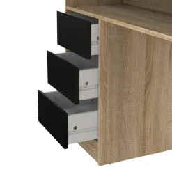 Kantoorbureau Function Plus Zwart/Naturel - Giga Living