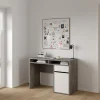 Kantoorbureau Function Plus Oxide Beton Wit Hoogglans - Giga Living
