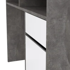 Kantoorbureau Function Plus Oxide Beton Wit Hoogglans - Giga Living