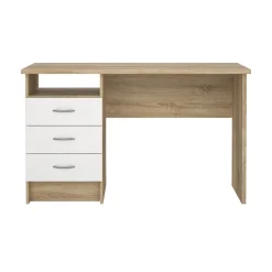 Kantoorbureau Function Plus Wit/Naturel 3-lades - Giga Living