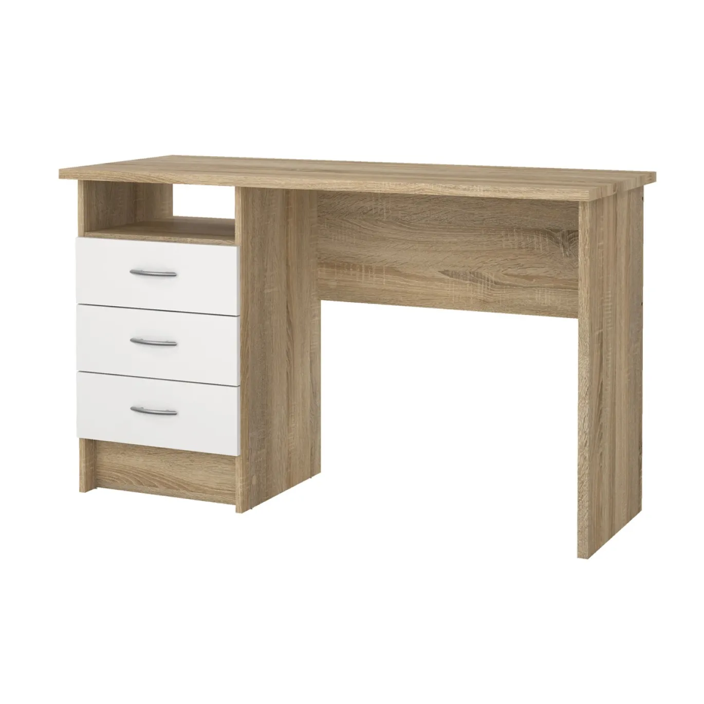 Kantoorbureau Function Plus Wit/Naturel 3-lades - Giga Living