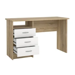 Kantoorbureau Function Plus Wit/Naturel 3-lades - Giga Living