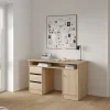 Kantoorbureau Function Plus Jackson Hickory Dicht + 3-lades - Giga Living
