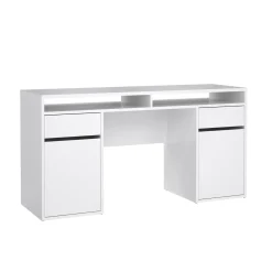Kantoorbureau Function Plus Wit Hoogglans Dicht + 2-lades - Giga Living