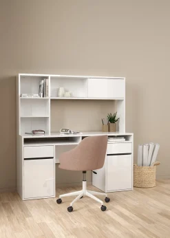Kantoorbureau Function Plus Wit Hoogglans 1-schuifdeur - Giga Living